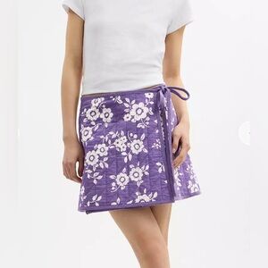 COACH QUILTED FLORAL WRAP SKIRT - NWT